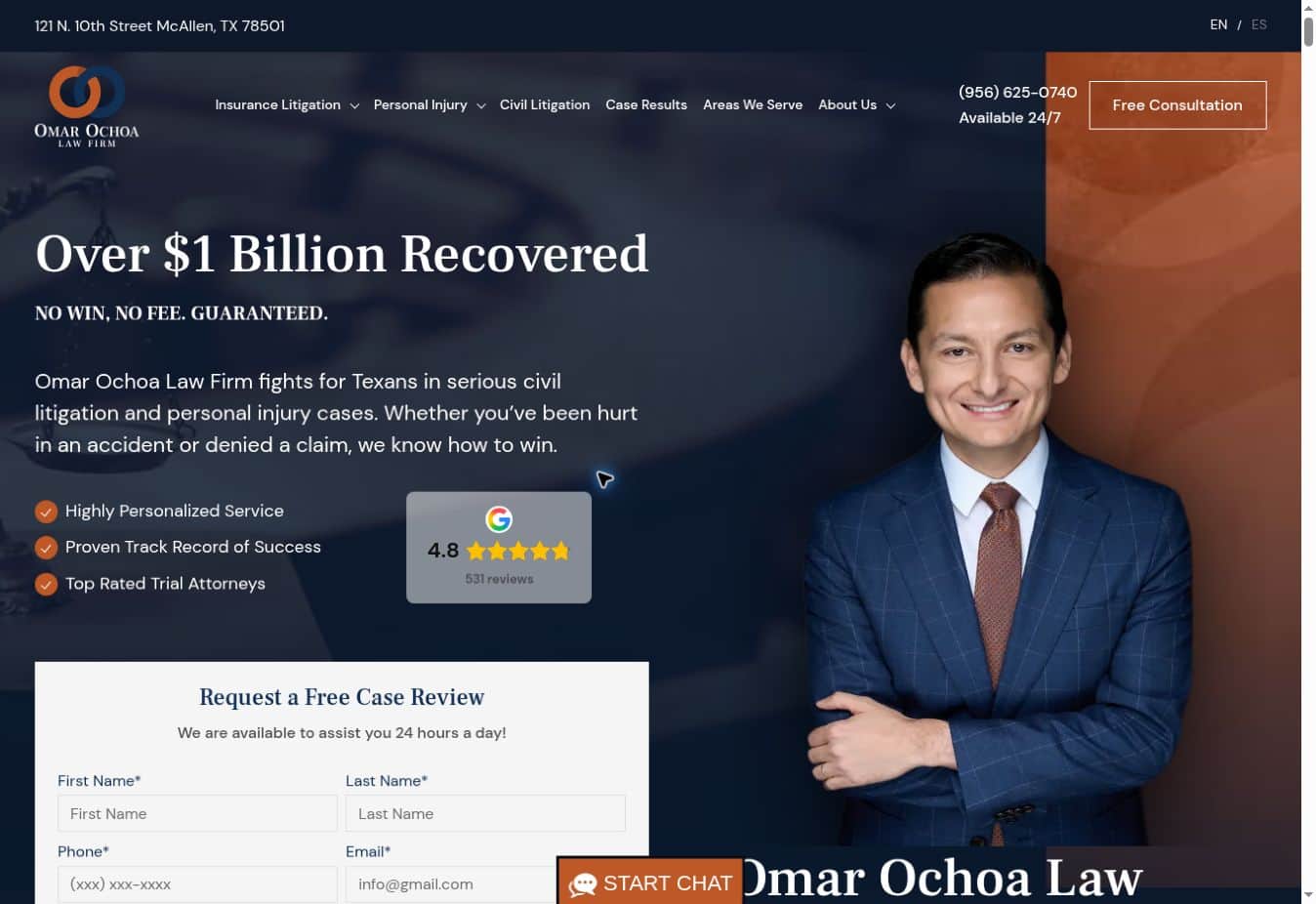 Omar Ochoa Law industry reference
